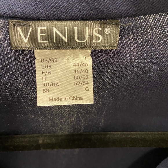 VENUS WOMENS NAVY BLUE DRESS.  SIZE LARGE. EUC. - Picture 8 of 8